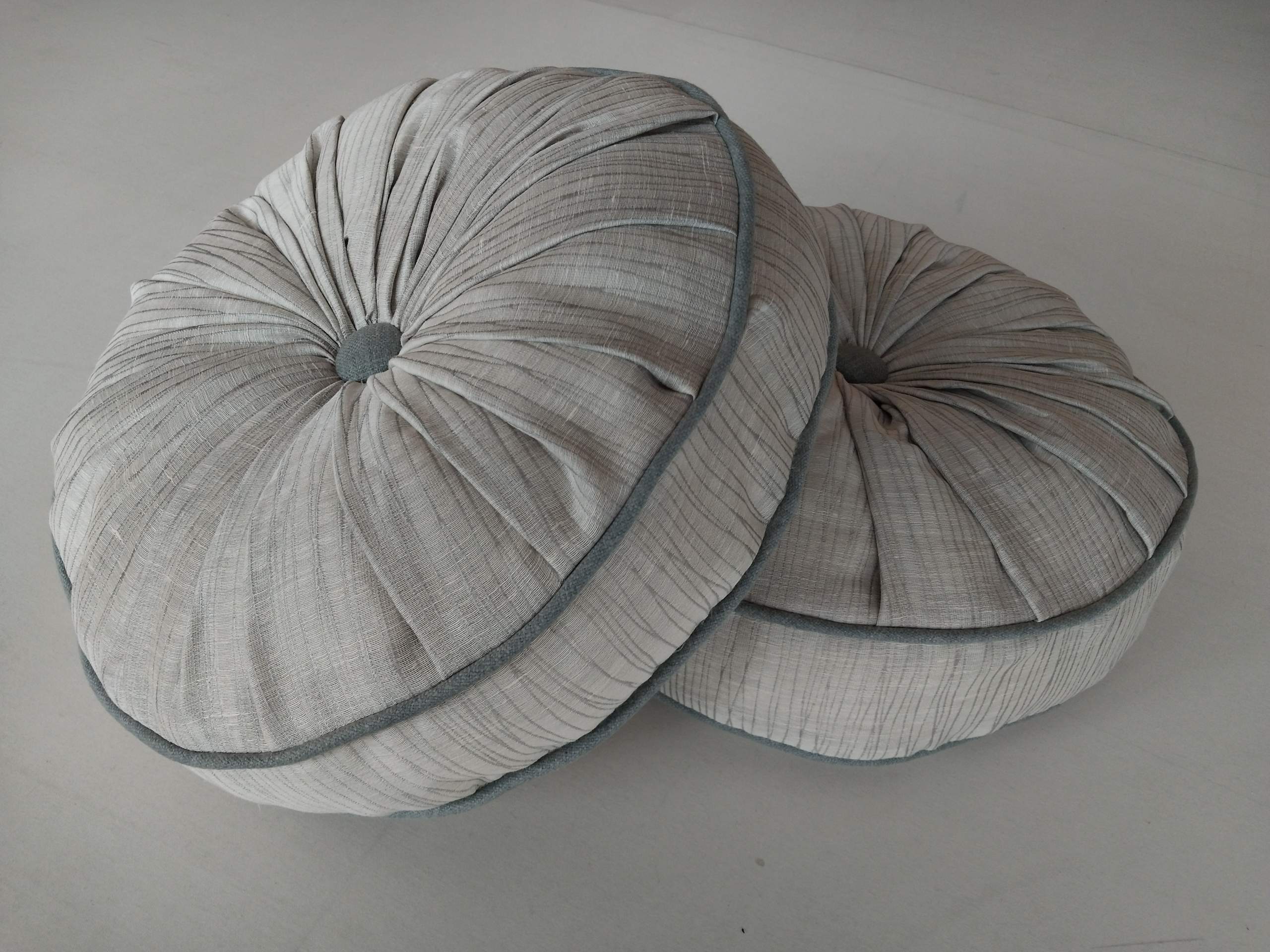 Round Pleated Bespoke Cushions